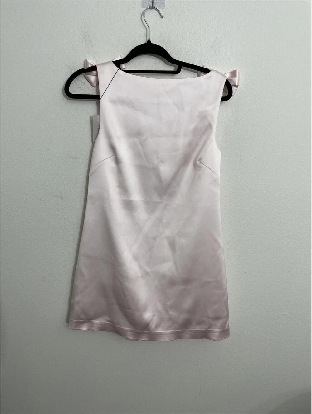 Majorelle Chiara Mini Dress Charmeuse Heavy Satin Ballet Pink  XS  $228msrp - Picture 5 of 8